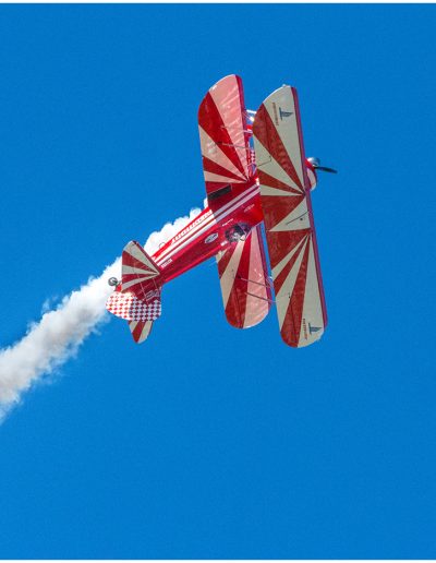 Gary Edwards Flying Inverted in the Stearman