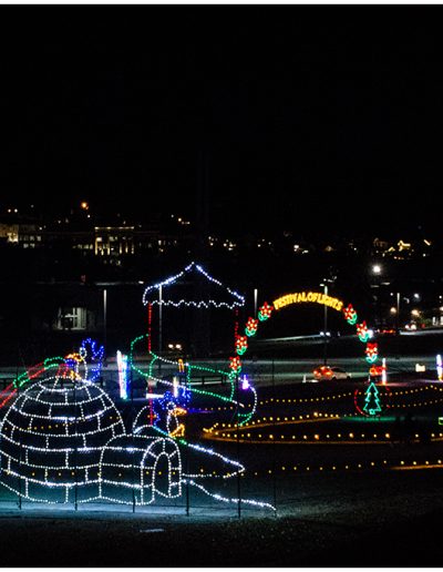 Gary Edwards Nashville City Lights Behind Christmas Igloo